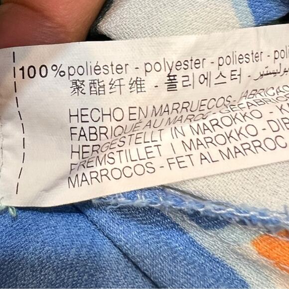 ZARA Pants S Floral Straight Leg Pajama Style Groove Retro Bohemiam Hippie NWOT - Picture 11 of 15